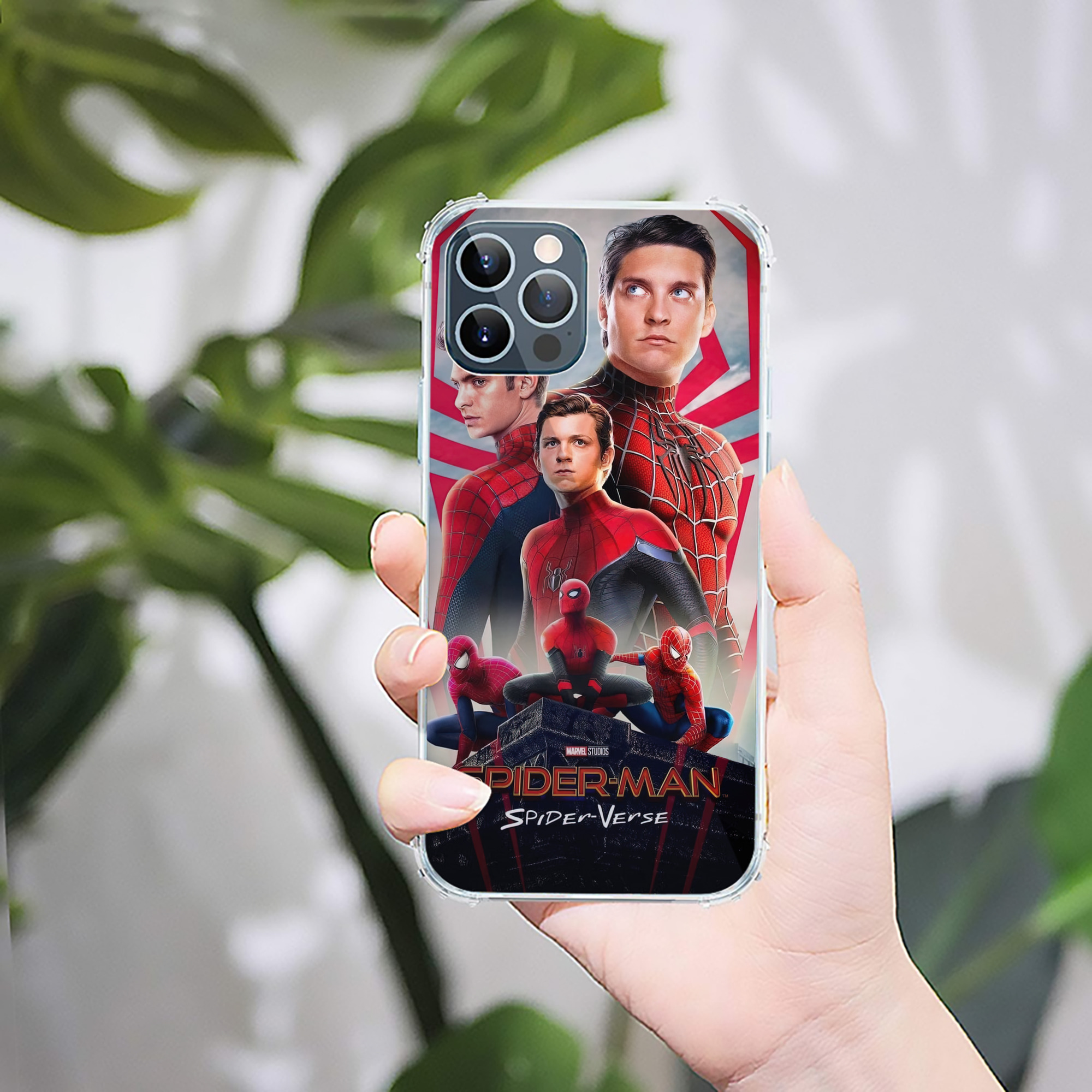 （画像用） Spider Man スパイダーマン 【iPhone 12シリーズ対応】透明スマホケース（クリアソフトケース）